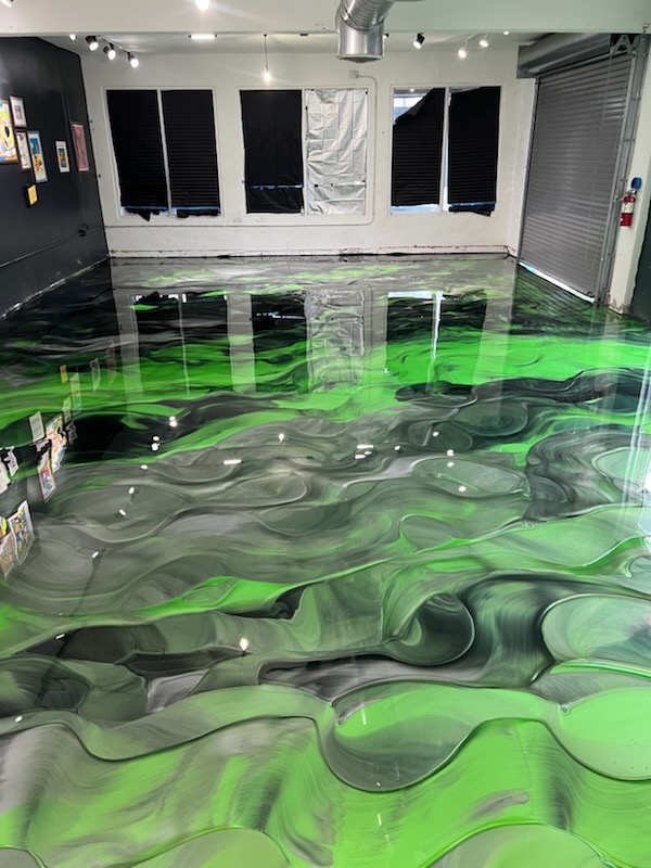 Metallic epoxy floor project 2